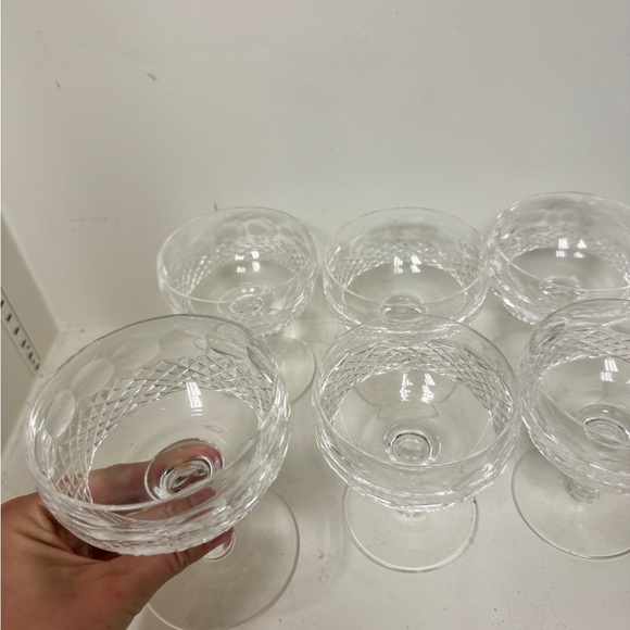 Waterford Crystal Colleen Short Stem Champagne Sherbet Goblets Glasses - Picture 4 of 4